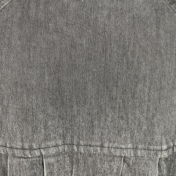 Cambridge Dry Goods Black Smock Short Dress Denim Jacket 3/4 Sleeve XL - Picture 6 of 9